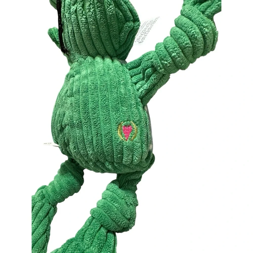 Small Frog Knottie Plush‎ Durable Multi Squeaky Dog Puppy Toy 7x12x20cm